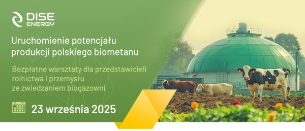 Bezpłatne warsztaty o biometanie z wizytą w biogazowni 23 września br. - zapraszamy do udziału!